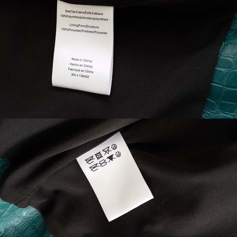 Modcloth Crocodile Rock Moto‎ Jacket & Mini Skirt, Faux Leather, Teal - Picture 7 of 8